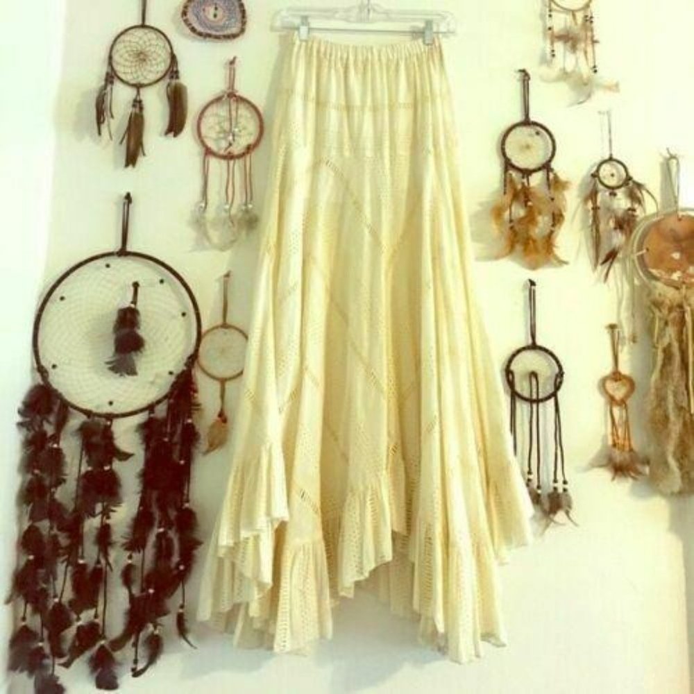 Free People Eyelet Ivory Victorian Prairie Skirt - Picture 3 of 3